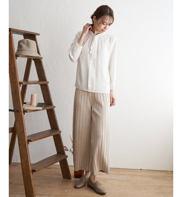 IKKA LOUNGE「ランダムタイブラウス」|シャツ・ブラウス|