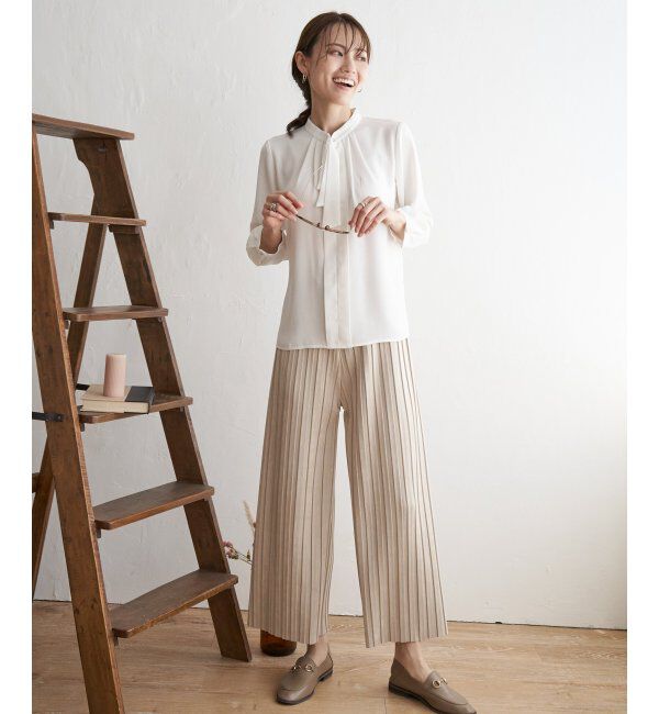 IKKA LOUNGE「ランダムタイブラウス」|シャツ・ブラウス|