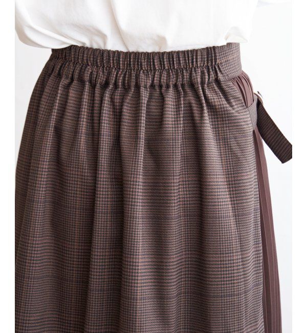 IKKA LOUNGE「サイドプリーツスカート」|スカート|