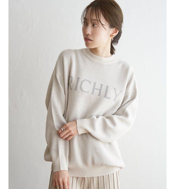 ikka「ジャガードロゴニットプルオーバー」|プルオーバー|