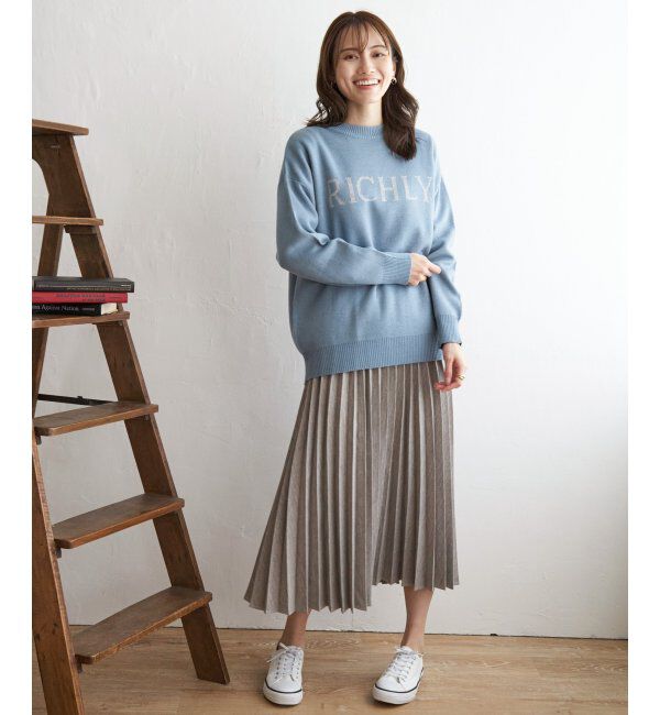 ikka「ジャガードロゴニットプルオーバー」|プルオーバー|