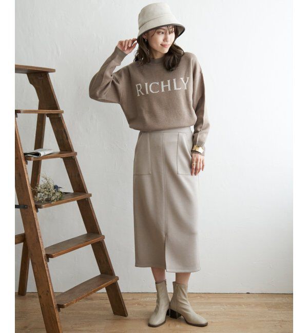 ikka「ジャガードロゴニットプルオーバー」|プルオーバー|