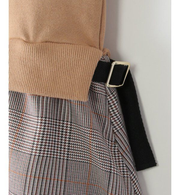 ikka kids「フリルネックレイヤードッキングワンピース（120~160cm）」|スカート|