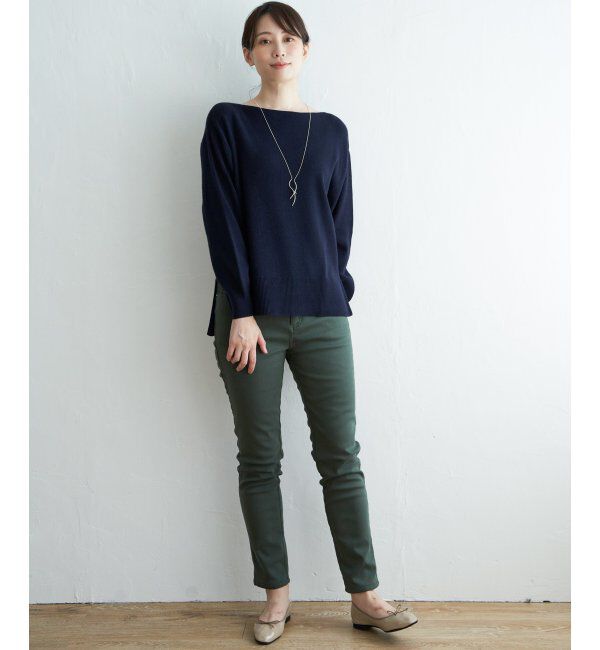 ikka「総針ボートネックプルオーバー」|プルオーバー|