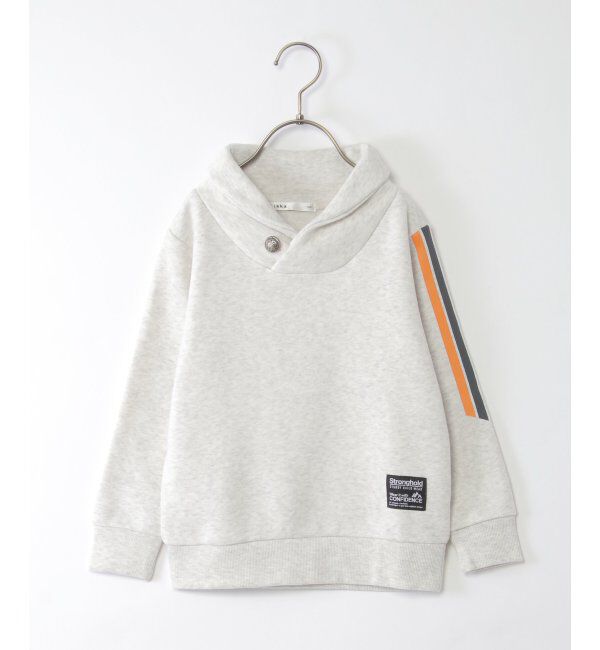 ikka kids「裏起毛袖ラインショールトレーナー（120~160cm）」|Tシャツ・カットソー|