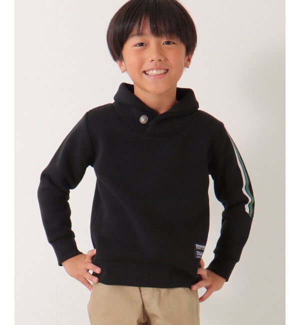 ikka kids「裏起毛袖ラインショールトレーナー（120~160cm）」|Tシャツ・カットソー|