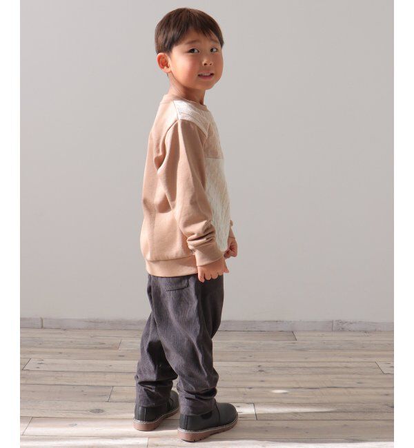 ikka kids「ケーブルニットソーブロックストレーナー（120~160cm）」|Tシャツ・カットソー|