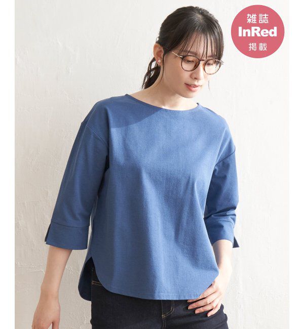 ikka「梨地ジョーゼットプルオーバー」|その他|ブルー