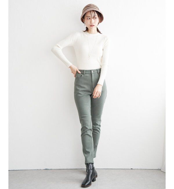 ikka「【洗濯機で洗える】クリーミーミニハイネックリブニット」|プルオーバー|