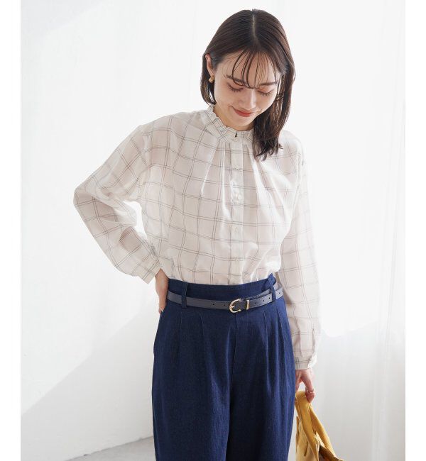 ikka「襟フリル2WAYブラウス」|シャツ・ブラウス|ホワイト