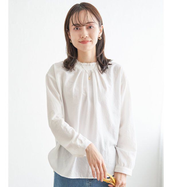 ikka「襟フリル2WAYブラウス」|シャツ・ブラウス|