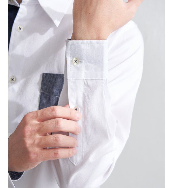 ikka「ブロックスパイピング切り替えシャツ」|シャツ・ブラウス|