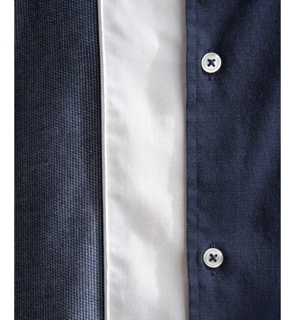 ikka「ブロックスパイピング切り替えシャツ」|シャツ・ブラウス|