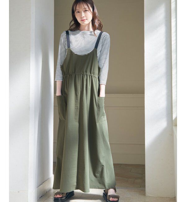 ikka「【2点セット】リップストップカーゴワンピースセット」|ワンピース|