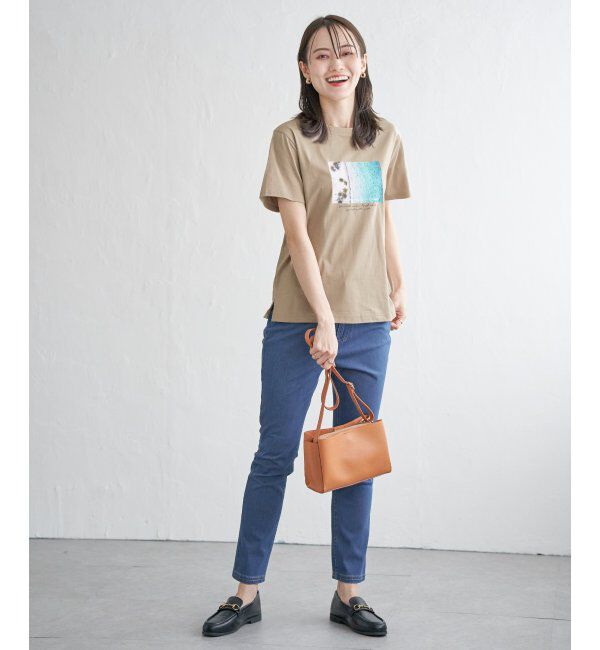 ikka「【雑誌InRed5月号掲載】ロゴフォトプリントTシャツ」|Tシャツ・カットソー|