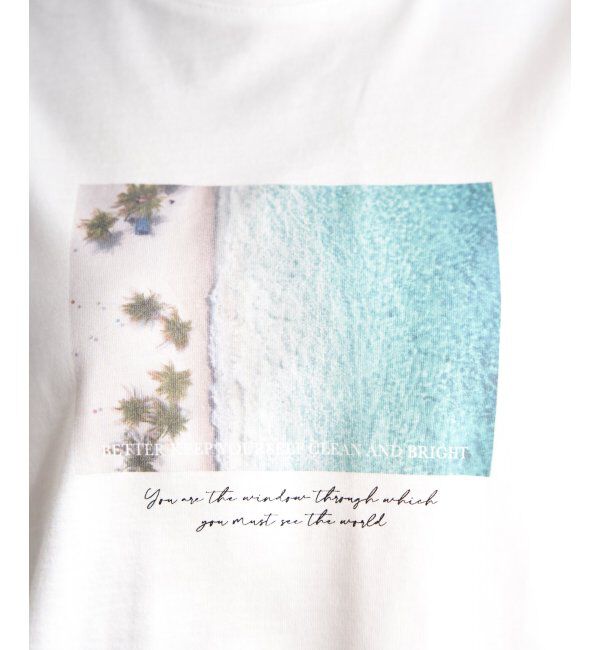 ikka「【雑誌InRed5月号掲載】ロゴフォトプリントTシャツ」|Tシャツ・カットソー|