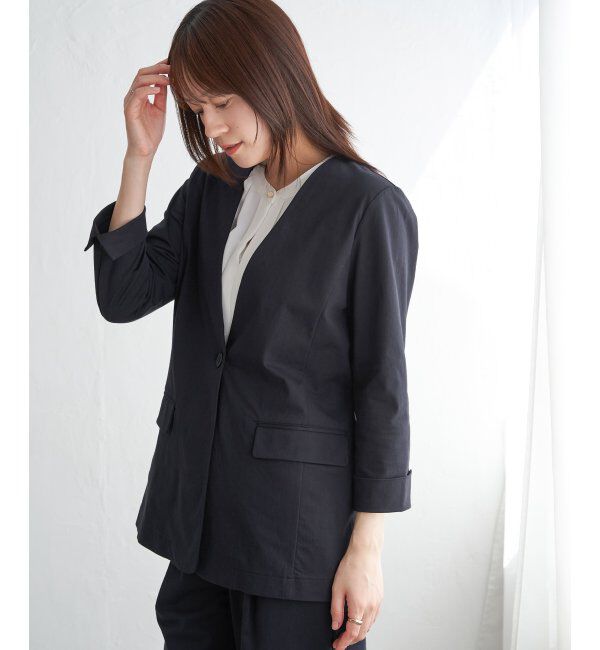 IKKA LOUNGE「GOKU楽ワークノーカラージャケット」|その他|