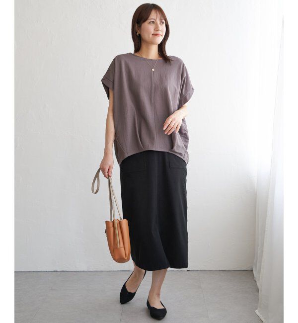 ikka「冷感鹿の子センターシームタックプルオーバー」|その他|