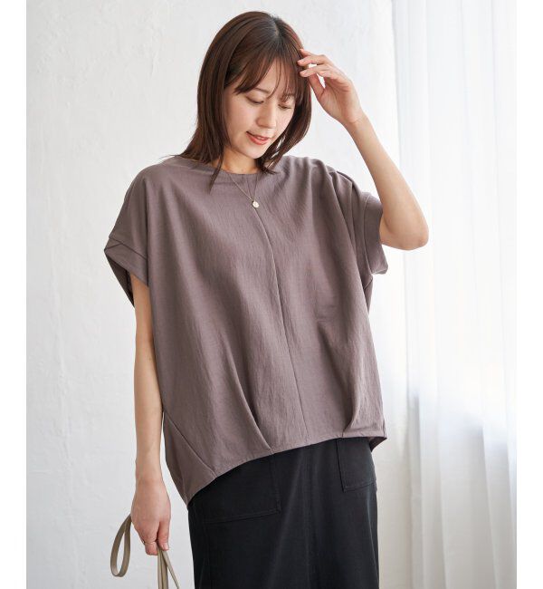 ikka「冷感鹿の子センターシームタックプルオーバー」|その他|コーヒー