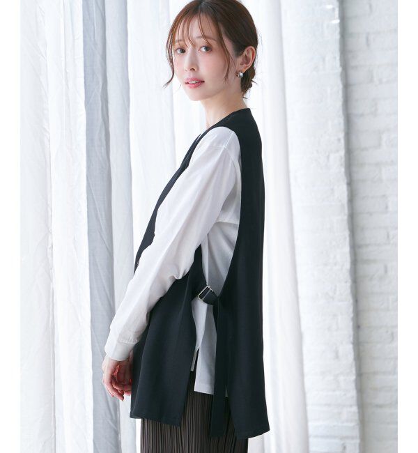 ikka「ドライタッチサイドスリットジレ」|ダウンベスト・ベスト|