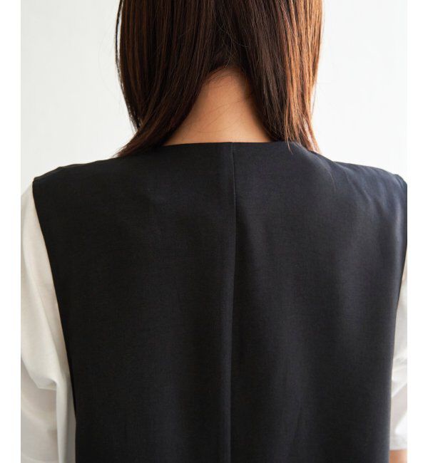 ikka「ドライタッチサイドスリットジレ」|ダウンベスト・ベスト|