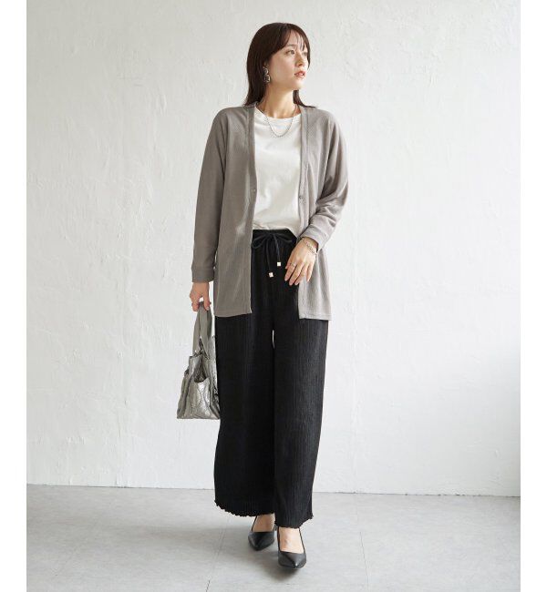 ikka「シアーフライスドルマンカーディガン」|カーディガン|