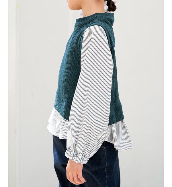 ikka kids「ＬＫケーブルガラレイヤードＰＯ」|Tシャツ・カットソー|