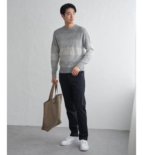ikka「メランジグラデーションニット」|プルオーバー|