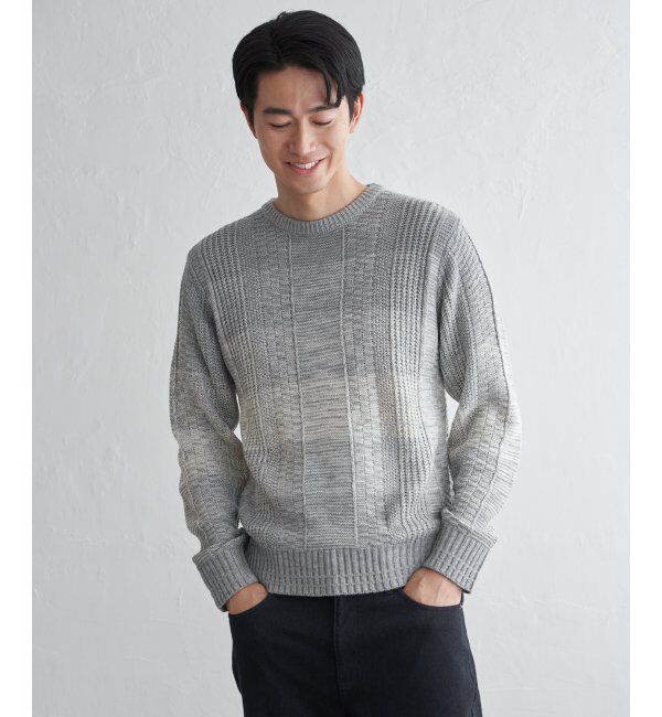 ikka「メランジグラデーションニット」|プルオーバー|