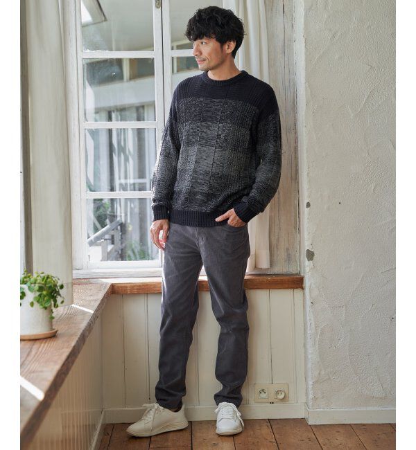 ikka「メランジグラデーションニット」|プルオーバー|