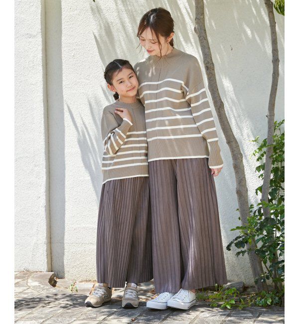 ikka kids「【親子コーデ】コットンMIXボーダーニットプルオーバー（120~160cm）」|その他|