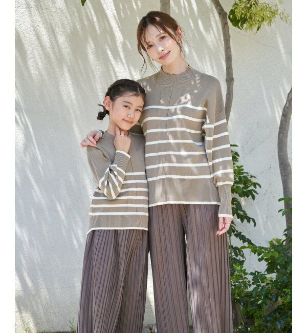 ikka kids「【親子コーデ】コットンMIXボーダーニットプルオーバー（120~160cm）」|その他|