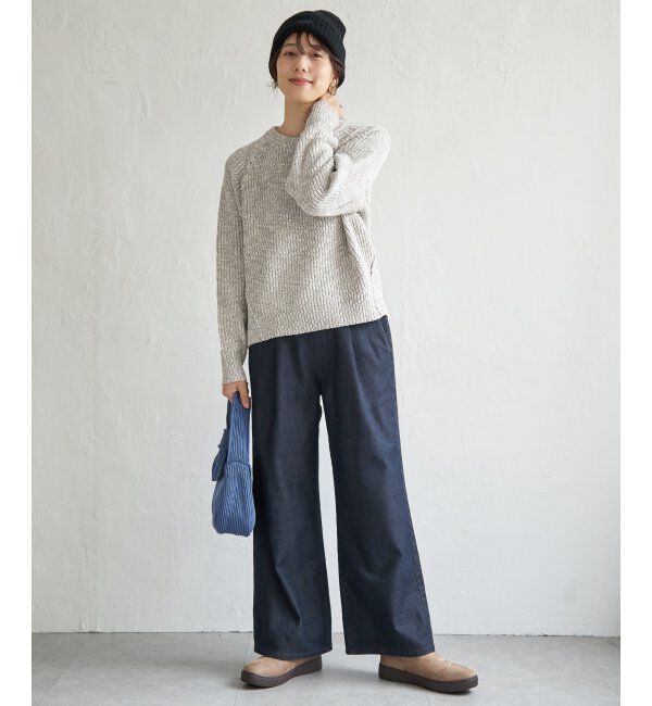 ikka「畦編みモールニットプルオーバー」|プルオーバー|