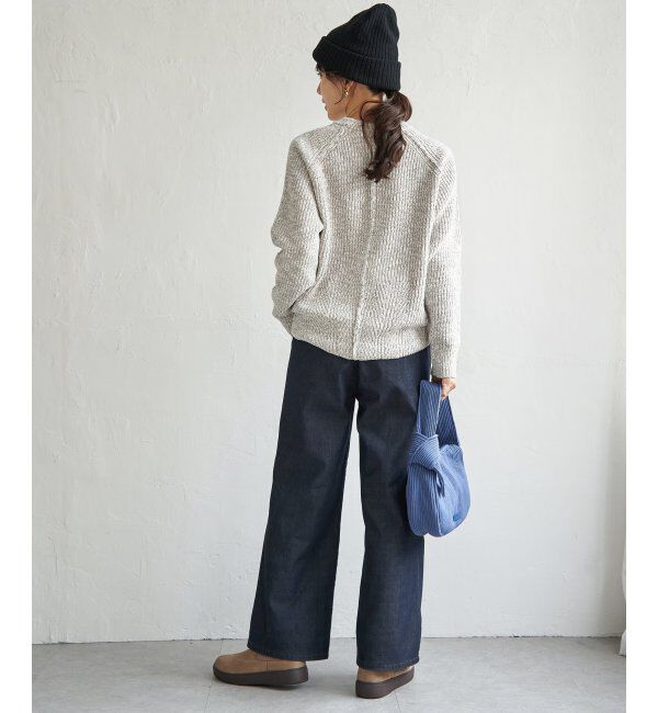 ikka「畦編みモールニットプルオーバー」|プルオーバー|