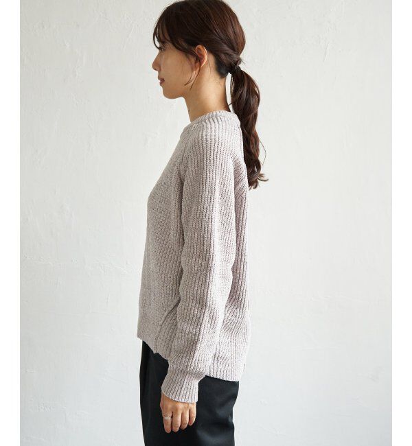 ikka「畦編みモールニットプルオーバー」|プルオーバー|