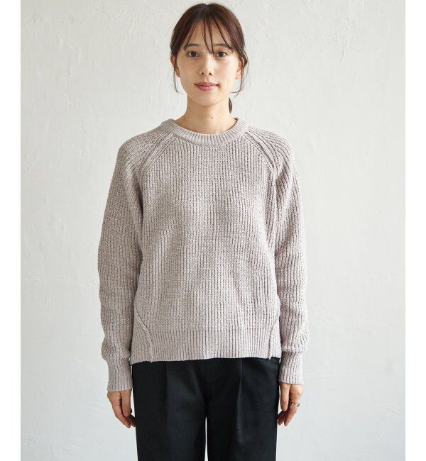 ikka「畦編みモールニットプルオーバー」|プルオーバー|
