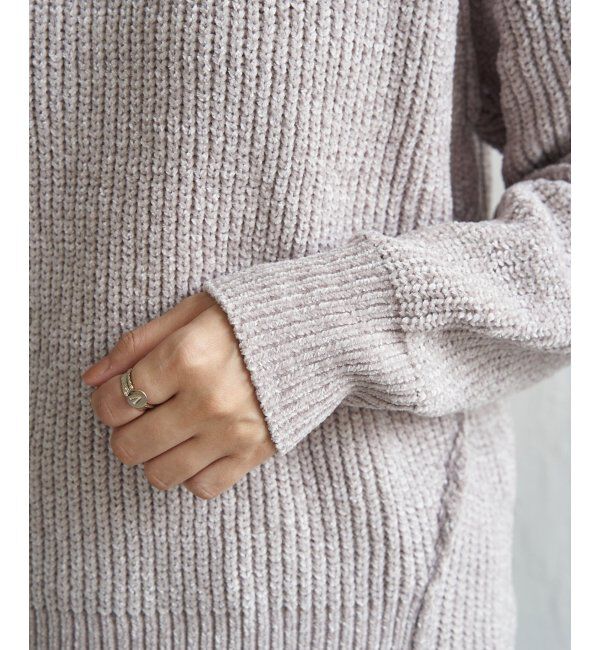 ikka「畦編みモールニットプルオーバー」|プルオーバー|