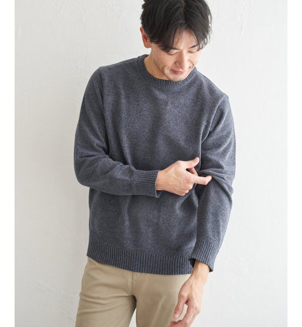 ikka「Wフェイスモールクルーニット」|プルオーバー|