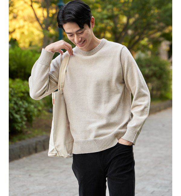 ikka「Wフェイスモールクルーニット」|プルオーバー|