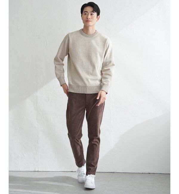 ikka「Wフェイスモールクルーニット」|プルオーバー|