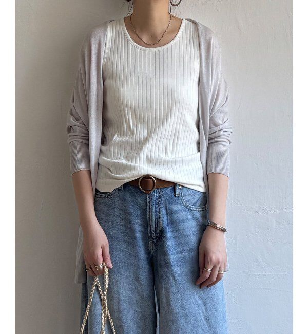 Lbc with Life「リネンライクトッパーカーディガン」|カーディガン|ライトグレイ