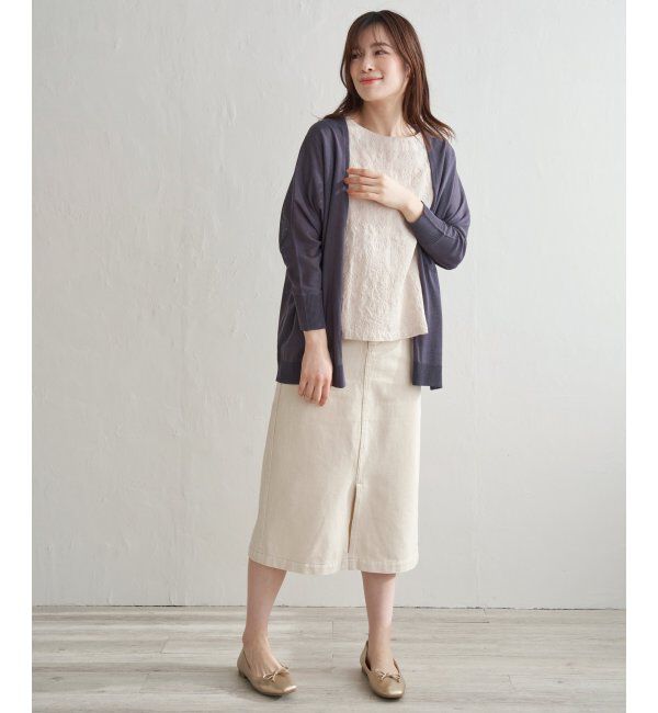 Lbc with Life「リネンライクトッパーカーディガン」|カーディガン|