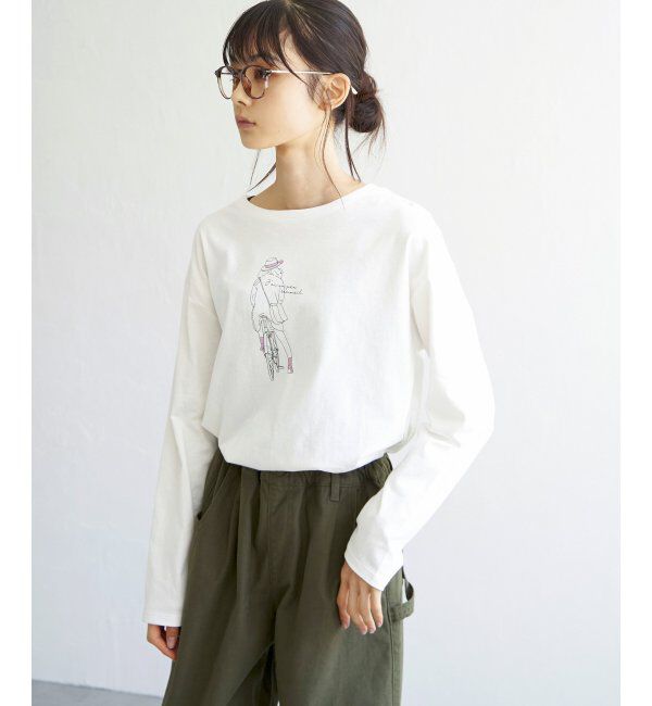 Lbc with Life「GIRLプリントロンT」|Tシャツ・カットソー|ホワイト