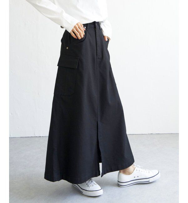 Lbc with Life「サイドポケットワークフレアスカート」|スカート|ブラック
