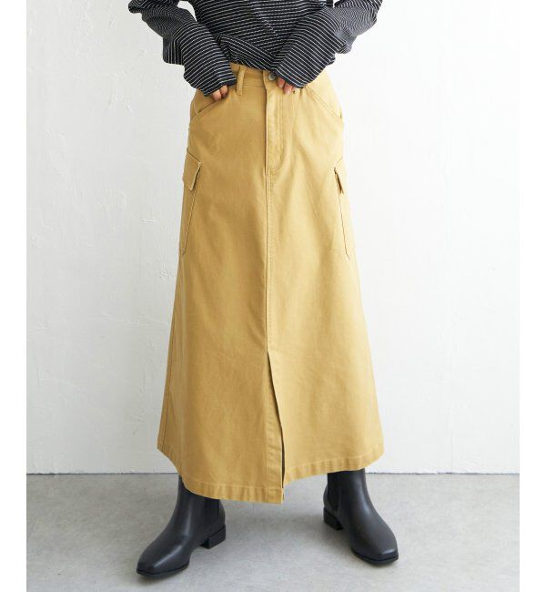 Lbc with Life「サイドポケットワークフレアスカート」|スカート|キャメル