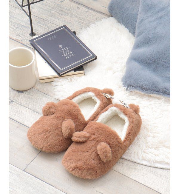 Lbc with Life「HIBARNATION クマルームシューズ」|ルームシューズ|ココア