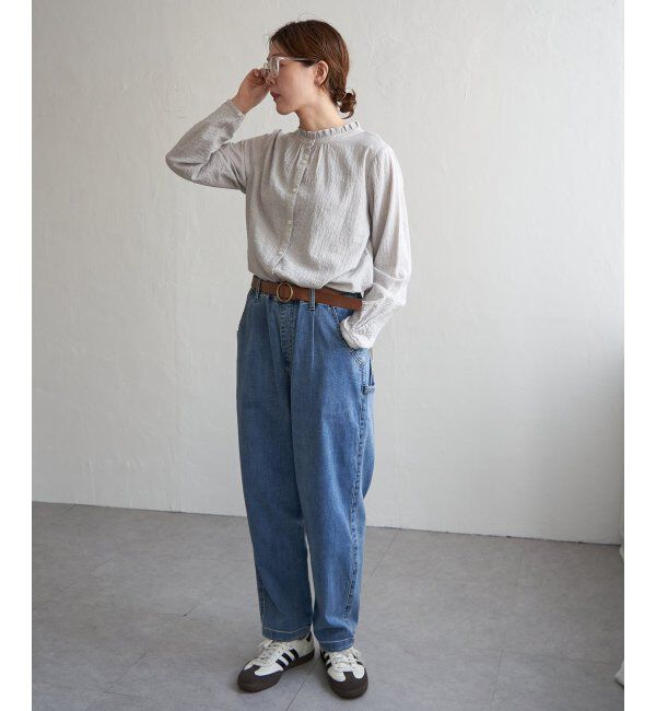 Lbc with Life「オーガニックコットン襟フリル2WAYブラウス」|シャツ・ブラウス|