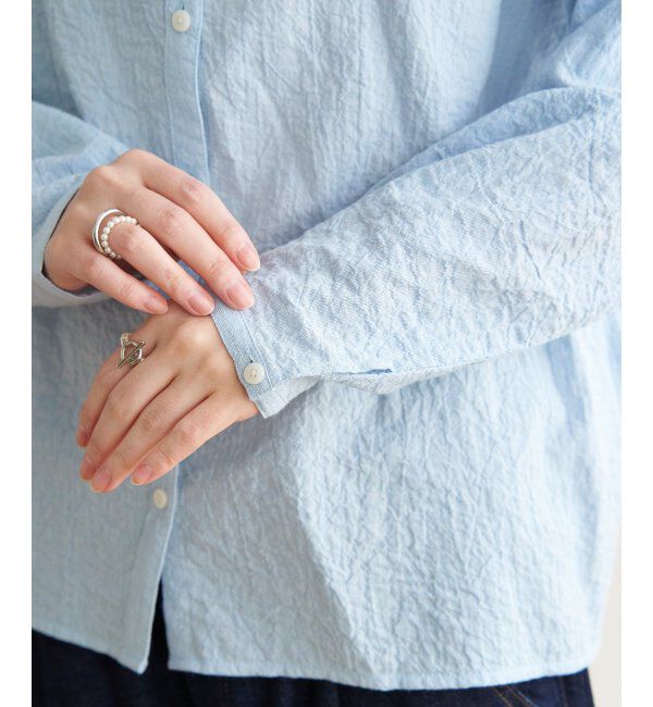 Lbc with Life「オーガニックコットン襟フリル2WAYブラウス」|シャツ・ブラウス|