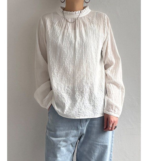 Lbc with Life「オーガニックコットン襟フリル2WAYブラウス」|シャツ・ブラウス|