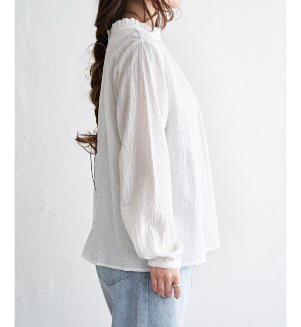 Lbc with Life「オーガニックコットン襟フリル2WAYブラウス」|シャツ・ブラウス|